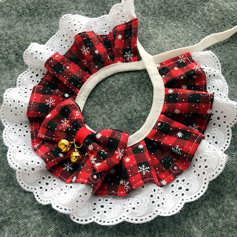 Pet Christmas Bow Tie Bib Slobber Scarf