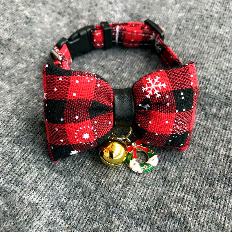 Pet Christmas Bow Tie Bib Slobber Scarf